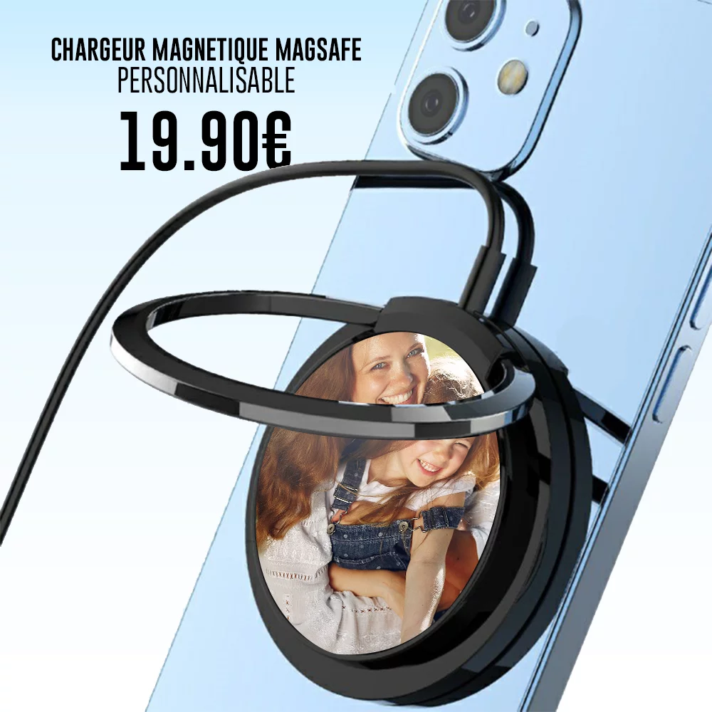 Chargeur Magn Tique Magsafe Personnalisable Sans Fil Coque Design